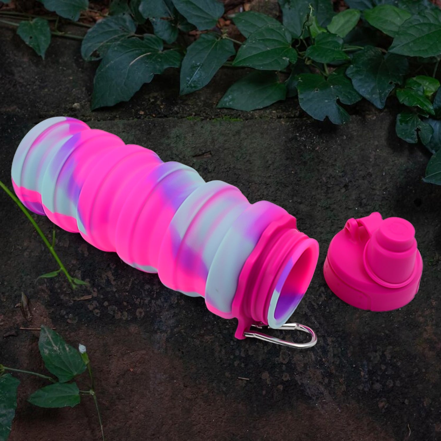 Silicone Foldable Water Bottle (1 Pc / 24 cm Foldable / 500 ML) Silicone Foldable Water Bottle (1 Pc / 24 cm Foldable / 500 ML)